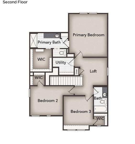 2D floor plan layout of this home in Azalea, Pattison, TX (Image 2). 2D floor plan layout of this home in Azalea, Pattison, TX (Image 2).