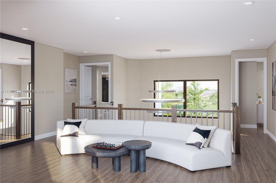 Furnished interior view inside a new home in Greenview at Presidential, Miami (Image 4).