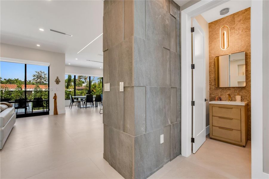 Furnished interior view inside a new home in , Surfside (Image 34).