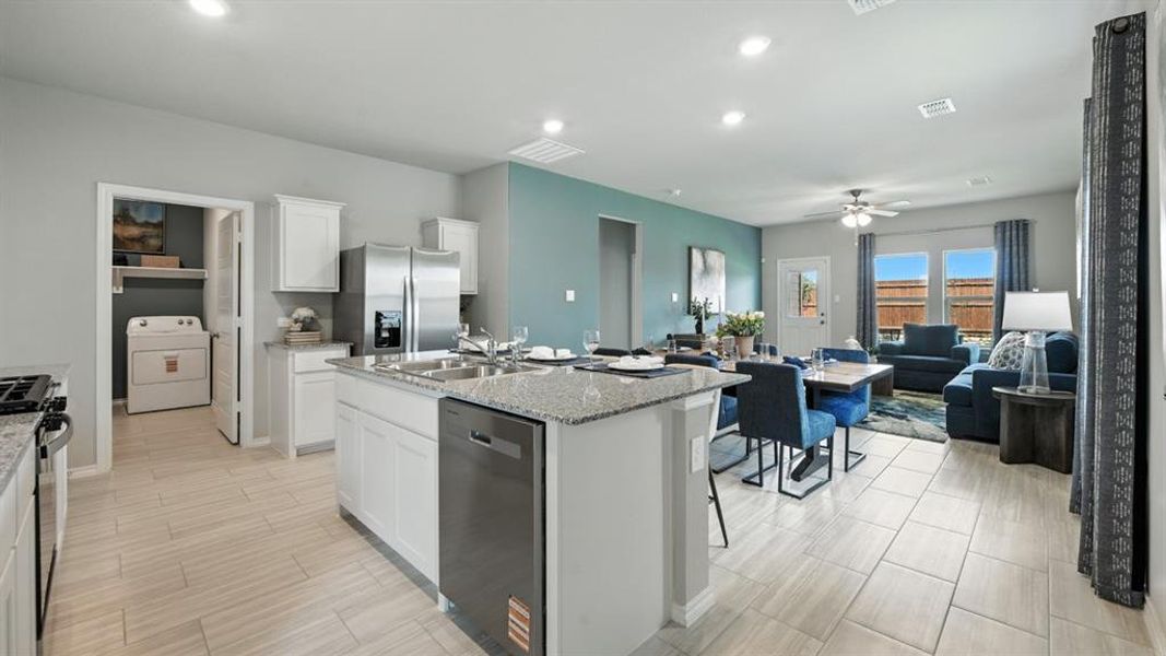 Furnished interior view inside a new home in Monarch at the Meadows, Ponder (Image 13).