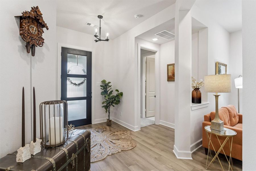 Furnished interior view inside a new home in Pine Trails, Tomball (Image 11). Furnished interior view inside a new home in Pine Trails, Tomball (Image 11).
