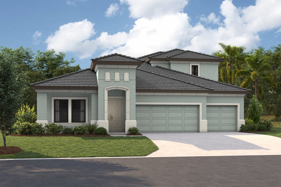 2D floor plan layout for the Bayport II by Homes by WestBay in Two Rivers, Zephyrhills, FL (Image 4).