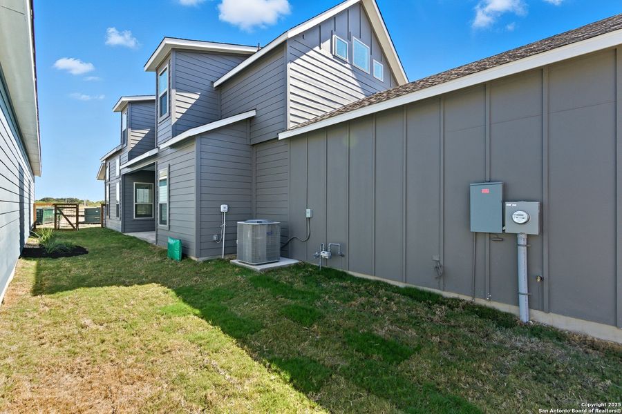 Exterior details and patio area of a home in The Crossvine – Garden Homes, Schertz (Image 23). Exterior details and patio area of a home in The Crossvine – Garden Homes, Schertz (Image 23).