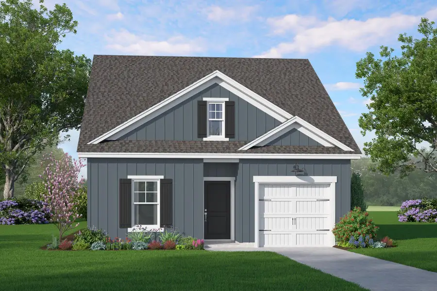 Representative exterior photo of a completed home built from the Salters by Hunter Quinn Homes in Palm Coast Homes, Palm Coast, FL (Image 2). Representative exterior photo of a completed home built from the Salters by Hunter Quinn Homes in Palm Coast Homes, Palm Coast, FL (Image 2).