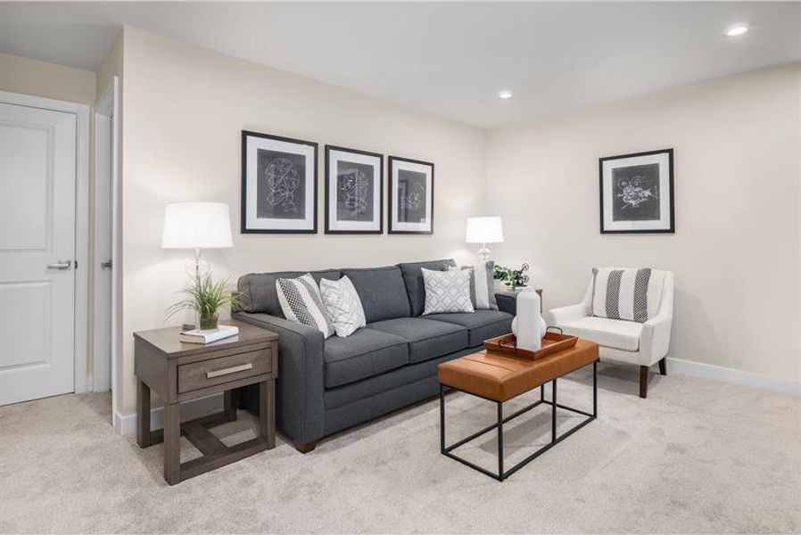 Representative furnished interior of a home built from the Overture by Ryan Homes in Moore Farm Townhomes, Indian Trail (Image 29).