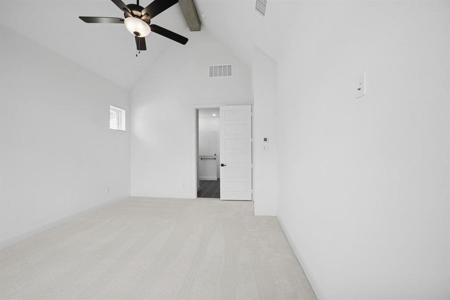 Spacious, unfurnished interior of a new home in Pecan Square - Gardens, Northlake (Image 28). Spacious, unfurnished interior of a new home in Pecan Square - Gardens, Northlake (Image 28).