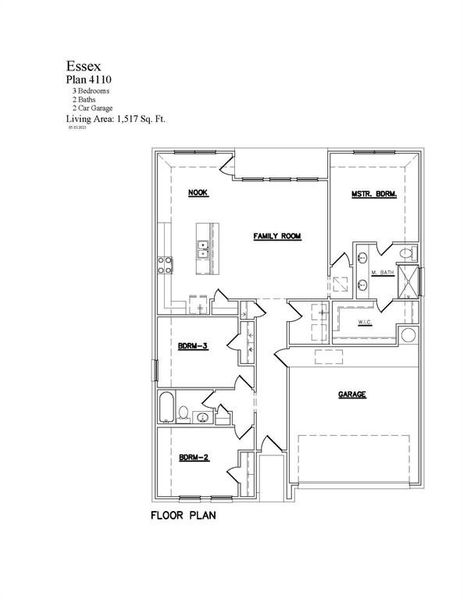 2D floor plan layout of this home in , Graham, TX (Image 2).