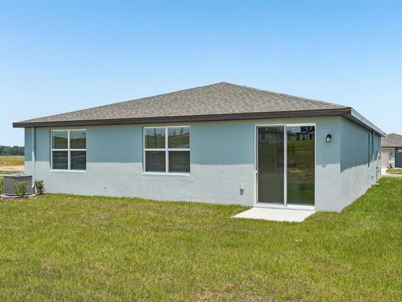Exterior details and patio area of a home in Benton Hills - Classic Series, Brooksville (Image 3).