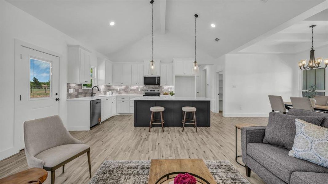 Furnished interior view inside a new home in , Weatherford (Image 9).