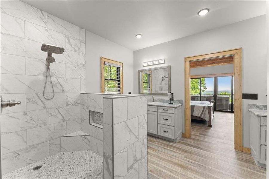 Furnished interior view inside a new home in , Cleveland (Image 42).