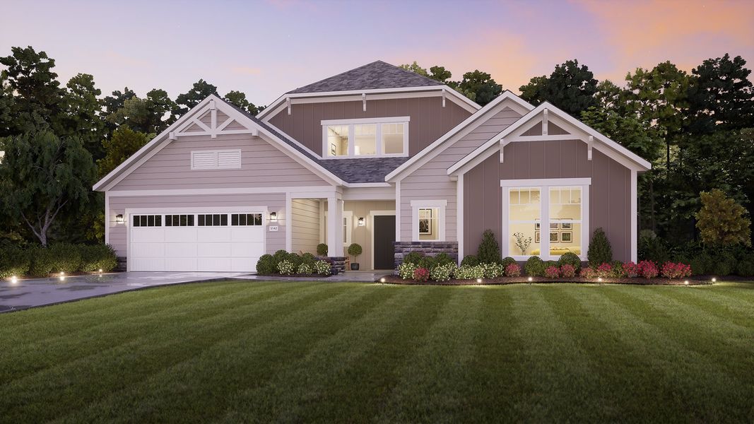 Representative exterior photo of a completed home built from the Provenance by Epcon Communities in The Courtyards at Hodges Farm, Charlotte, NC (Image 16).