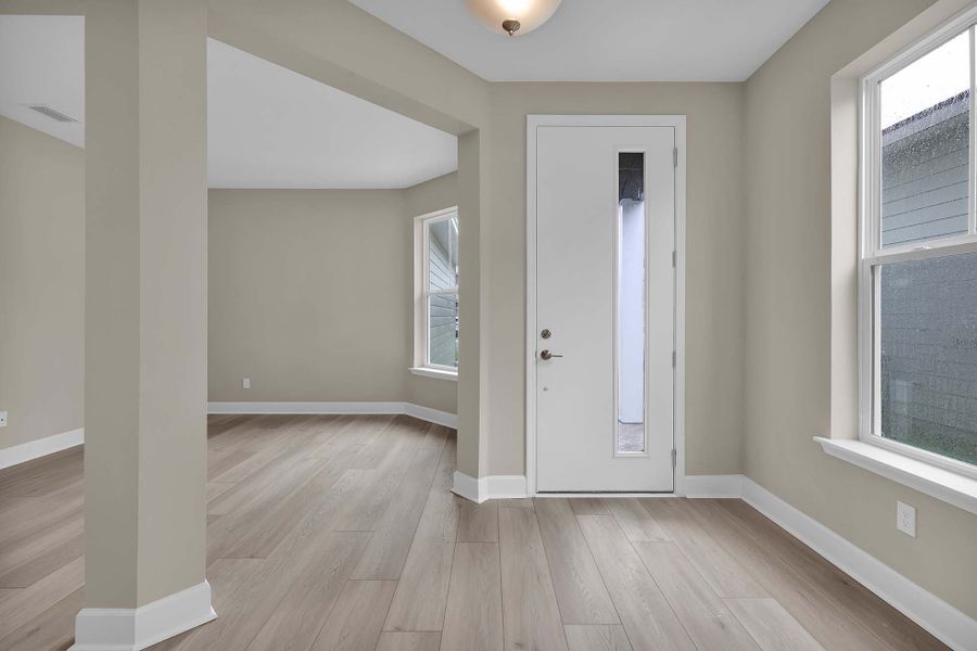 Representative unfurnished interior of a home built from the The Juniper by Providence Homes (Florida) in Reflections at Nocatee, Nocatee (Image 8). Representative unfurnished interior of a home built from the The Juniper by Providence Homes (Florida) in Reflections at Nocatee, Nocatee (Image 8).