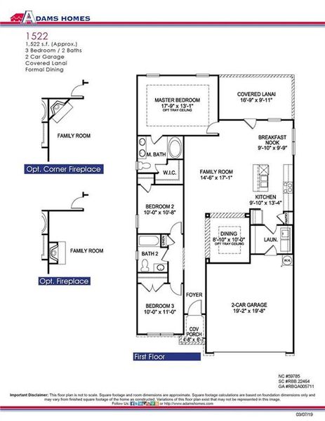 2D floor plan layout of this home in Canterbury Villas, Carrollton, GA (Image 4).