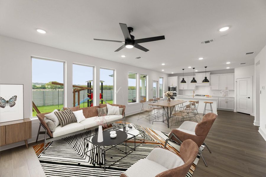 Furnished interior view inside a new home in Cottage Collection at Harvest, Argyle (Image 4).