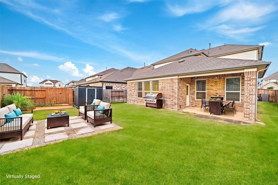 Exterior details and patio area of a home in Cypress Green, Hockley (Image 2). Exterior details and patio area of a home in Cypress Green, Hockley (Image 2).