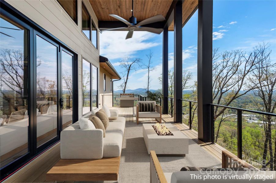 The expansive deck ideal for entertaining and quiet moments (virtually staged)