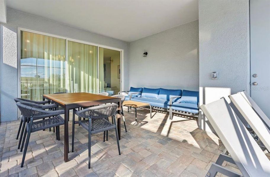 Exterior details and patio area of a home in Solara Resort, Kissimmee (Image 2). Exterior details and patio area of a home in Solara Resort, Kissimmee (Image 2).