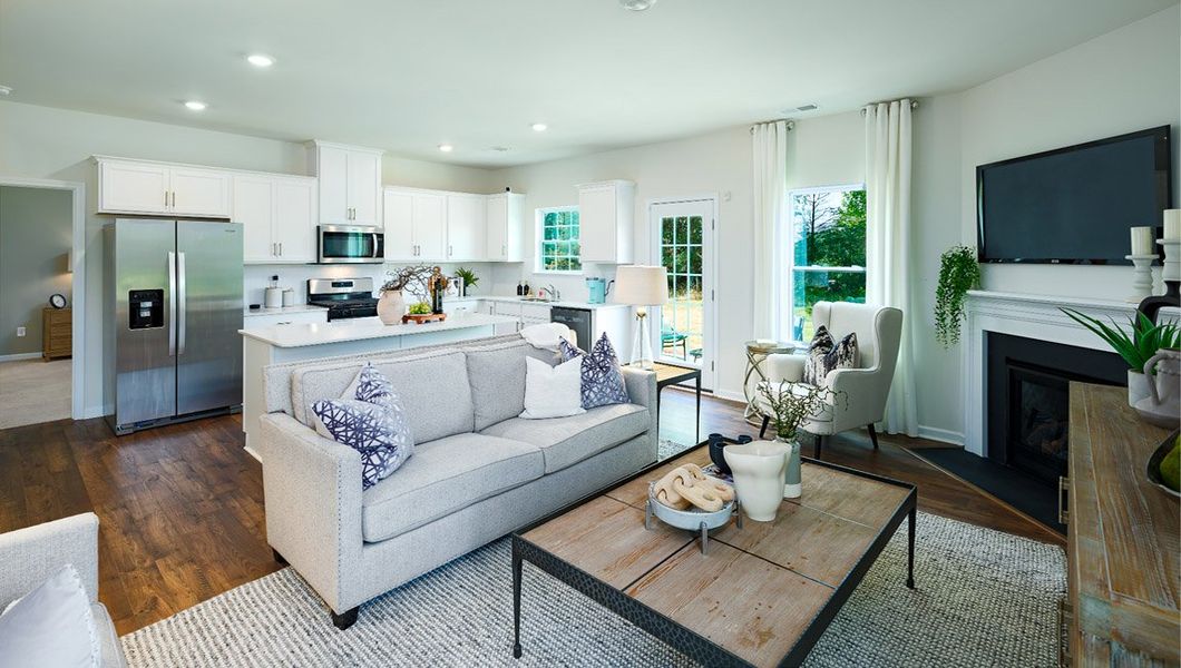 Furnished interior view inside a new home in Tap Root Farms, Fletcher (Image 15).