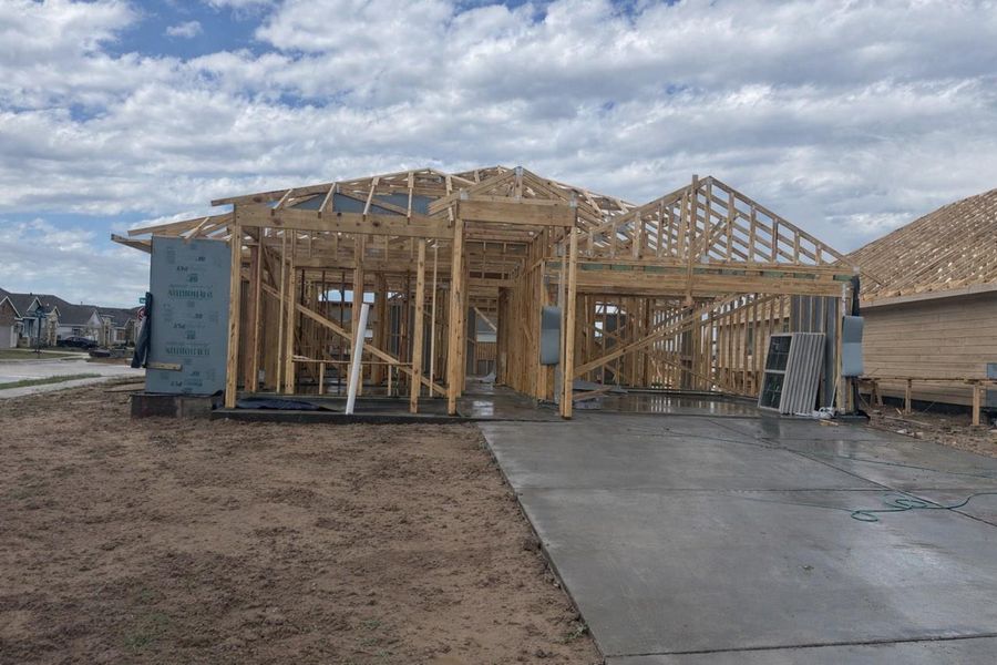 In-progress construction of a new home in Southern Pointe, College Station, TX (Image 12).