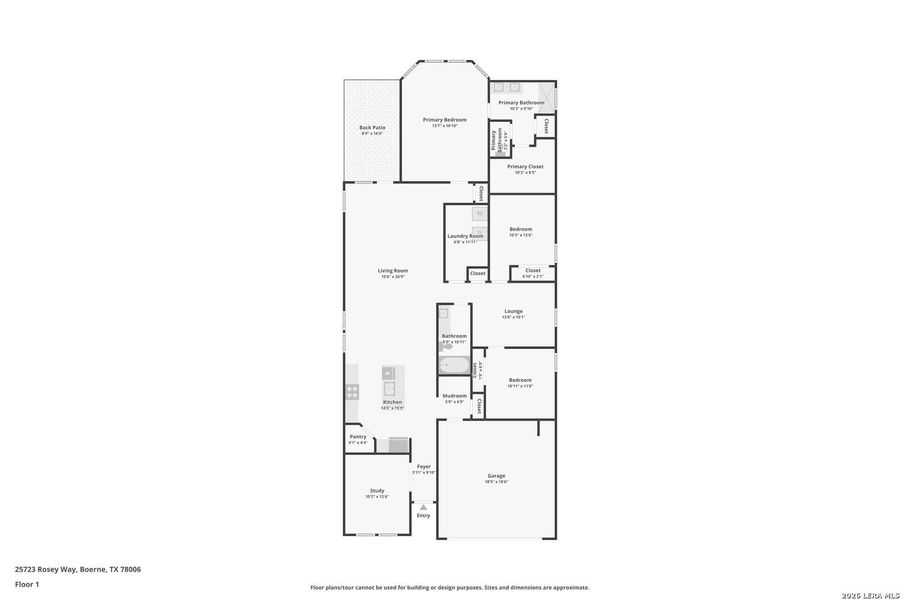 2D floor plan layout of this home in Scenic Crest - Premier Series, Boerne, TX (Image 5).