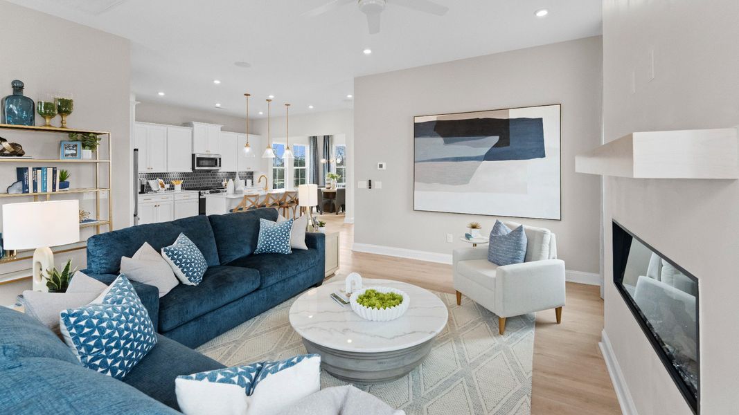 The Brockton Plan by DRB homes in Pineville, NC - Living Area