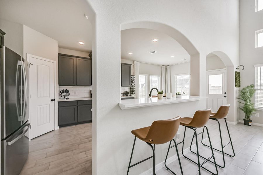 Furnished interior view inside a new home in Kendall Lakes, Alvin (Image 17). Furnished interior view inside a new home in Kendall Lakes, Alvin (Image 17).