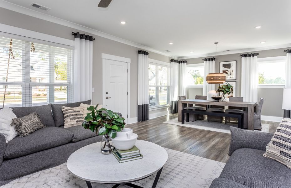 Gathering Room. Model Home Representation.