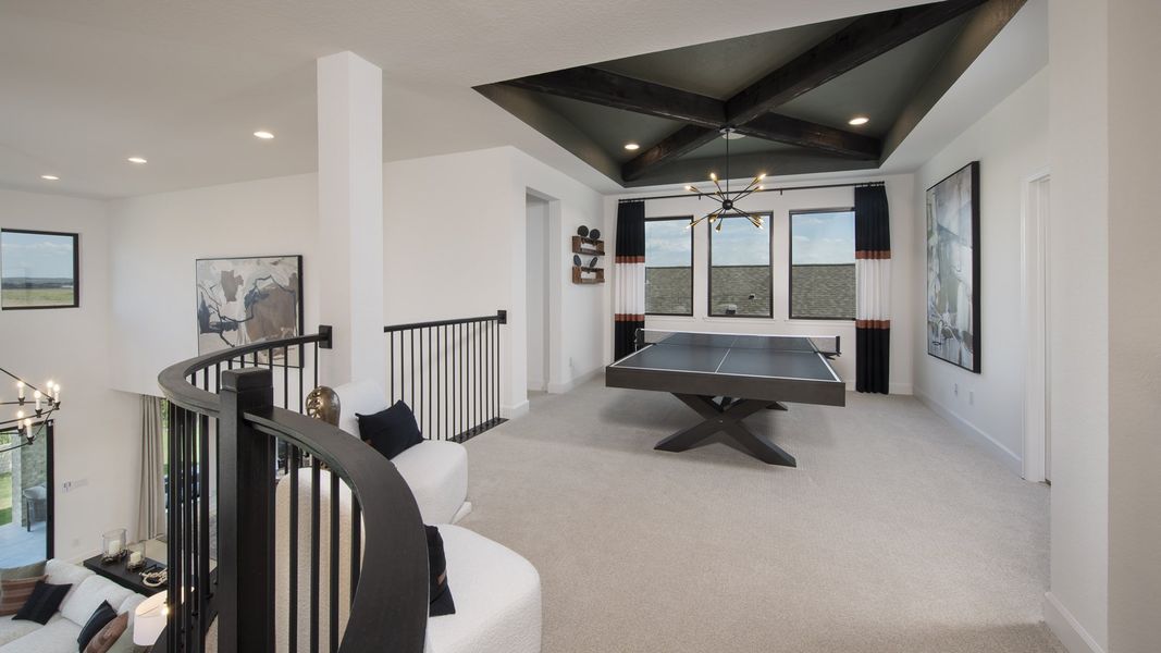 Representative furnished interior of a home built from the 3399W by Perry Homes in Valencia, Manvel (Image 12).