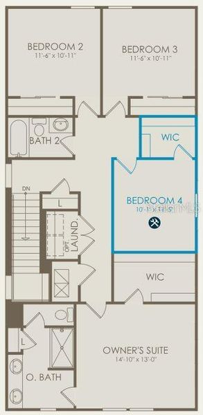 2D floor plan layout of this home in Silverleaf Oaks, Winter Garden, FL (Image 2). 2D floor plan layout of this home in Silverleaf Oaks, Winter Garden, FL (Image 2).