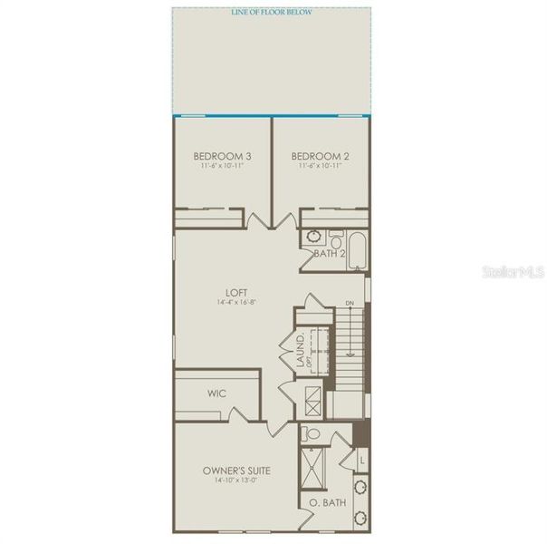 2D floor plan layout of this home in EverBe, Orlando, FL (Image 3). 2D floor plan layout of this home in EverBe, Orlando, FL (Image 3).