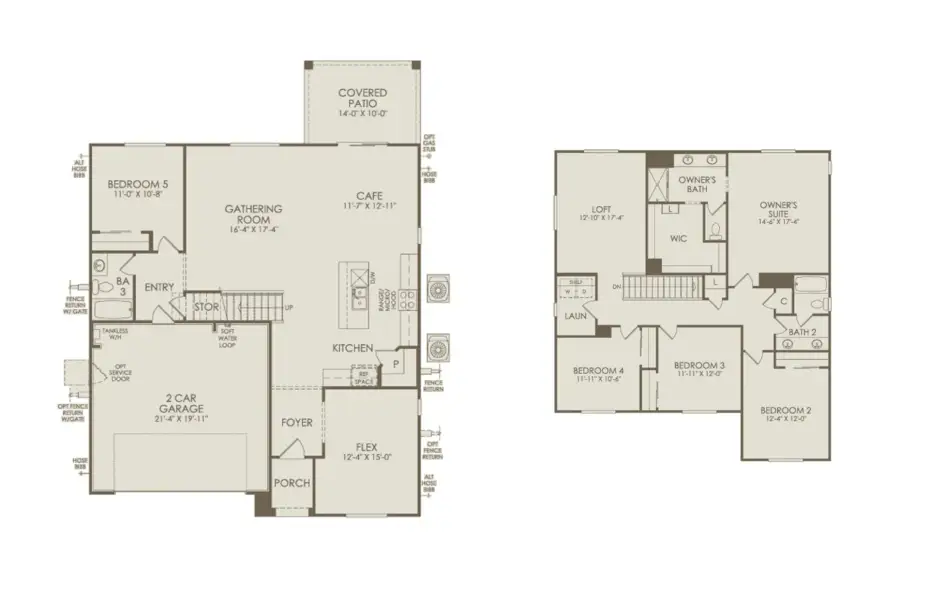 2D floor plan layout of this home in Festival Foothills, Buckeye, AZ (Image 3).