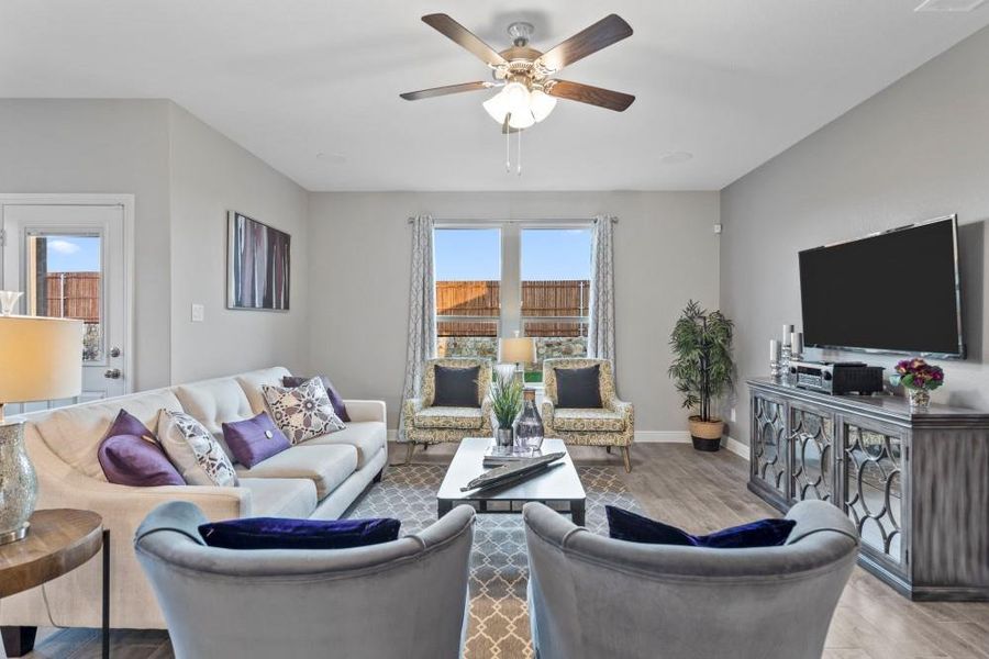 Furnished interior view inside a new home in Bluestem, Rhome (Image 3).