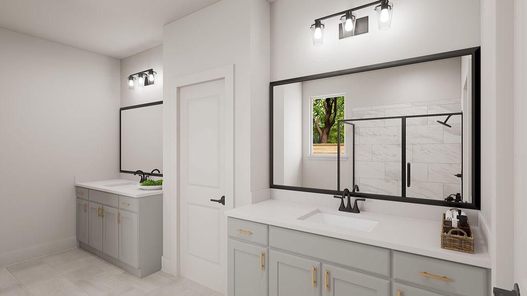 Representative furnished interior of a home built from the Juniper by Tri Pointe Homes in Landmark, Denton (Image 17).