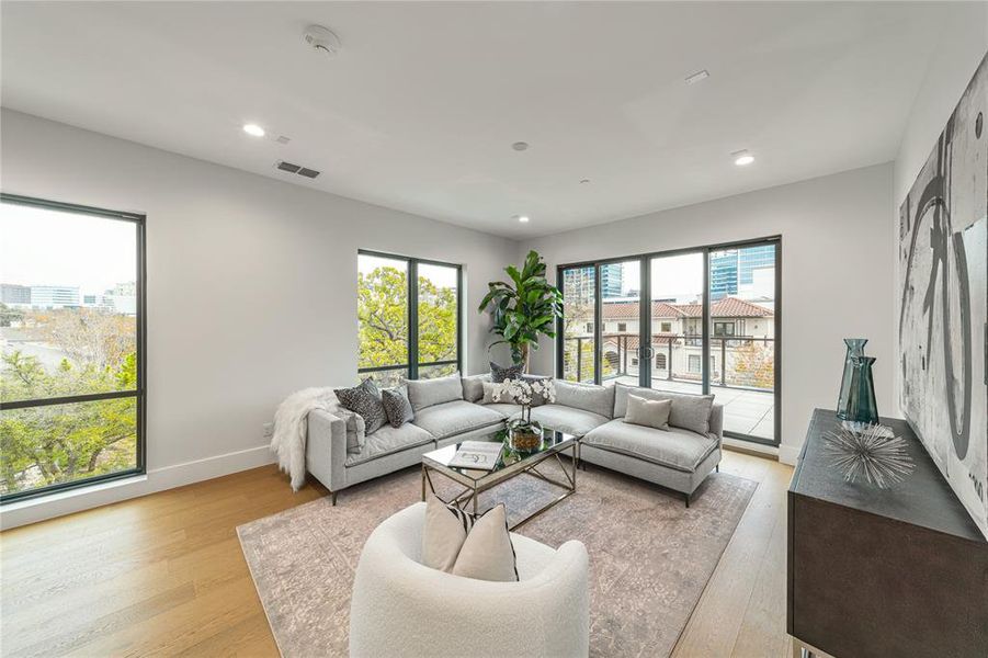 Furnished interior view inside a new home in , Dallas (Image 8).