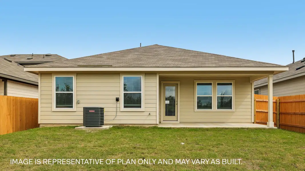 Representative exterior details of a home built from the The Caden by D.R. Horton in Prairie Lakes, Buda (Image 3).