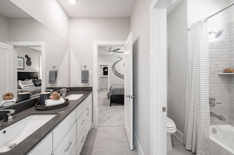 Furnished interior view inside a new home in Harvest Green 75′, Richmond (Image 48).