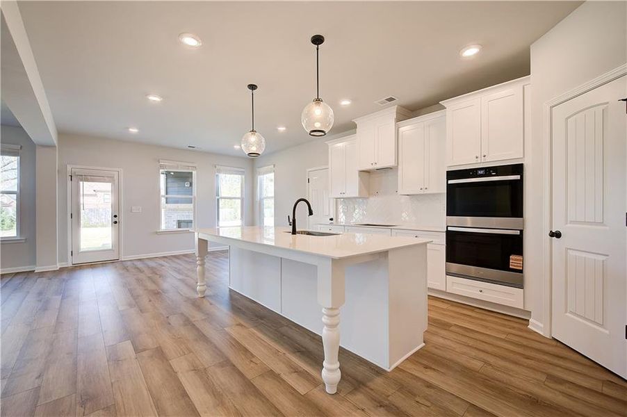 Furnished interior view inside a new home in Cambria at Traditions, Hampton (Image 8). Furnished interior view inside a new home in Cambria at Traditions, Hampton (Image 8).