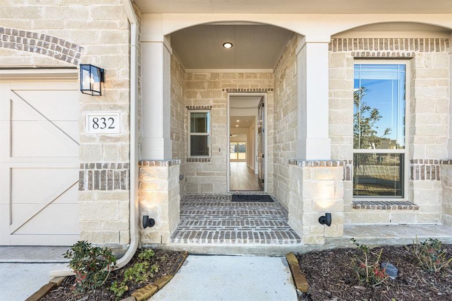 Exterior details and patio area of a home in Union Park Classic 55, Little Elm (Image 26).
