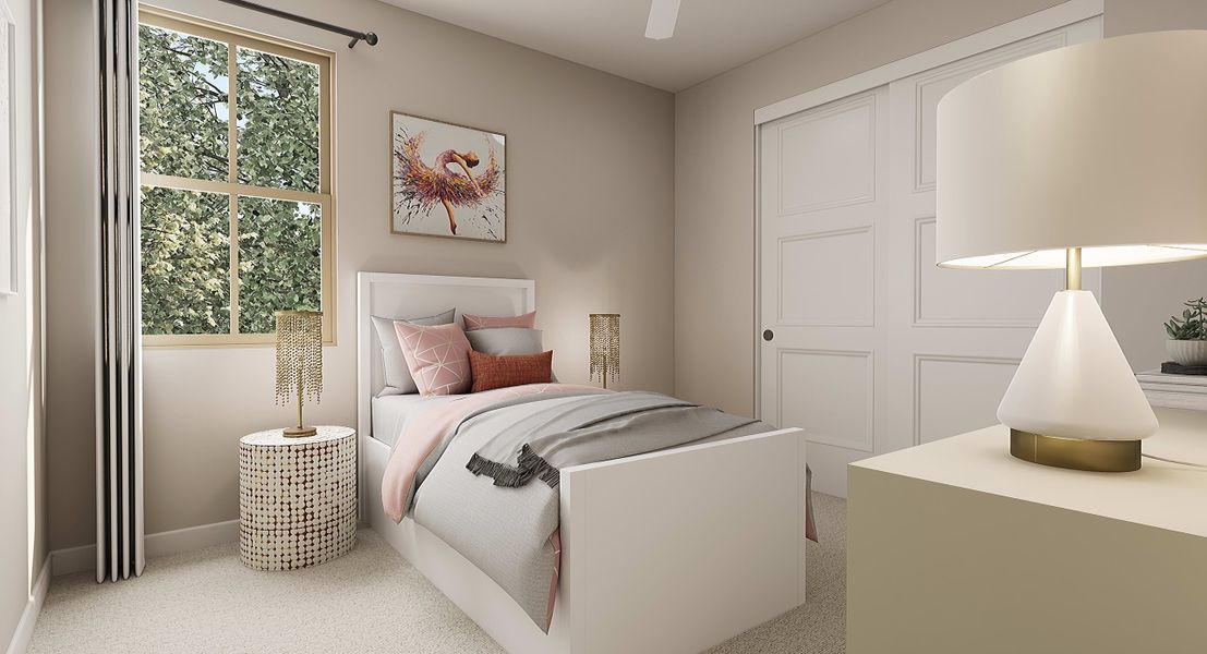 Representative furnished interior of a home built from the Mahogany Plan 40-8 by Tri Pointe Homes in Waterston Central, Gilbert (Image 9).