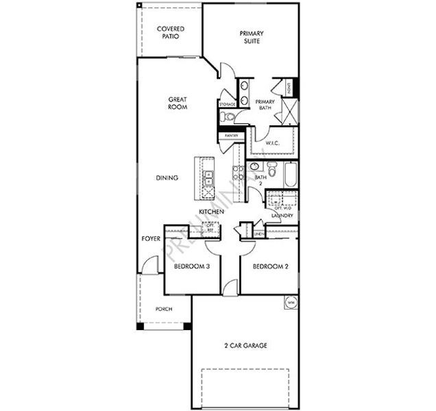 2D floor plan layout for the Magnolia by Meritage Homes in Las Patrias at Star Valley II, Tucson, AZ (Image 3). 2D floor plan layout for the Magnolia by Meritage Homes in Las Patrias at Star Valley II, Tucson, AZ (Image 3).
