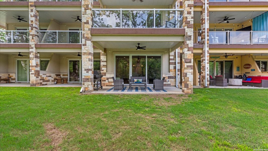 Exterior details and patio area of a home in , New Braunfels (Image 20).
