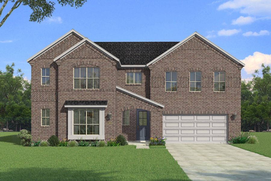 Representative exterior photo of a completed home built from the Mykonos by Mattamy Homes in Sutton Fields, Celina, TX (Image 2).