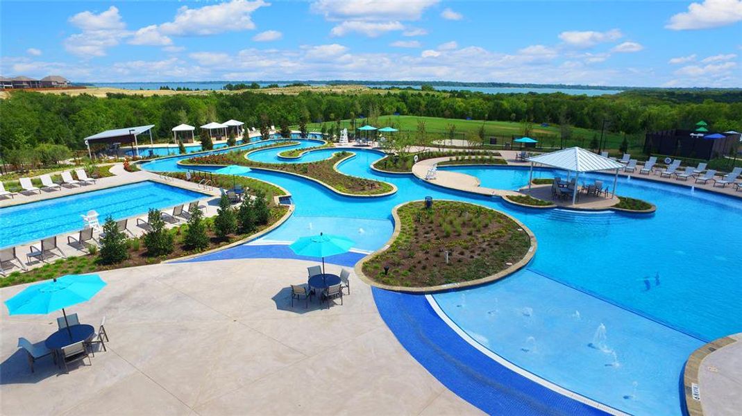 View of swimming pool with a hot tub, a patio, and a gazebo