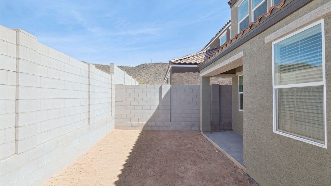 Exterior details and patio area of a home in The Buttes at Mystic, Peoria (Image 4).