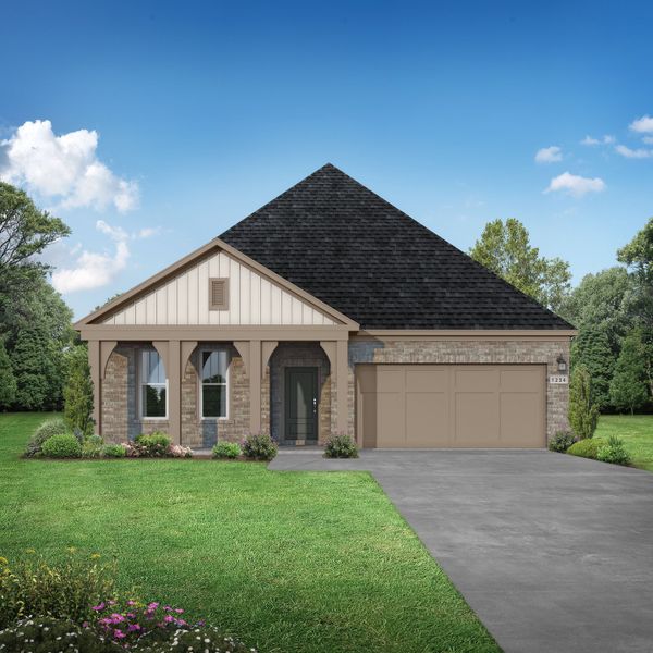 Representative exterior photo of a completed home built from the The Laurel G by Davidson Homes LLC in Heartland, Heartland, TX (Image 1).