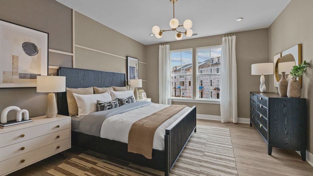 The Landon Plan in River District by DBR Homes in Charlotte, N.C - Primary Bedroom The Landon Plan in River District by DBR Homes in Charlotte, N.C - Primary Bedroom