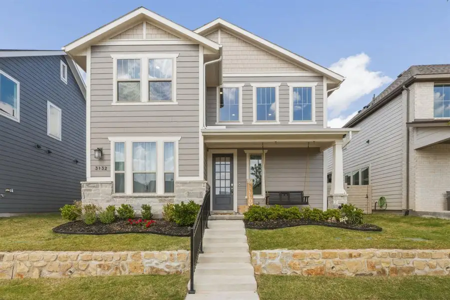 Front exterior of a new home in , McKinney, TX, highlighting curb appeal (Image 1). Front exterior of a new home in , McKinney, TX, highlighting curb appeal (Image 1).