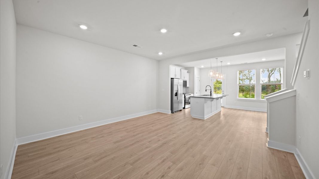 Notable 9-foot island provides generous prep and gathering space in this thoughtfully designed kitchen Notable 9-foot island provides generous prep and gathering space in this thoughtfully designed kitchen