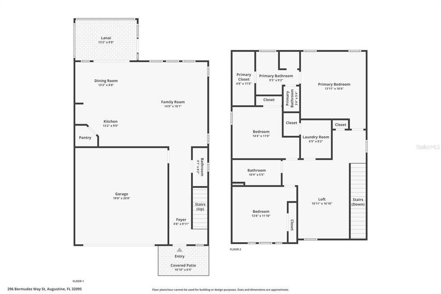 2D floor plan layout of this home in , St. Augustine, FL (Image 5). 2D floor plan layout of this home in , St. Augustine, FL (Image 5).