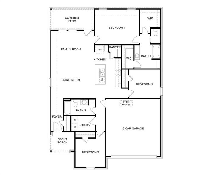 2D floor plan layout of this home in , Ennis, TX (Image 5).